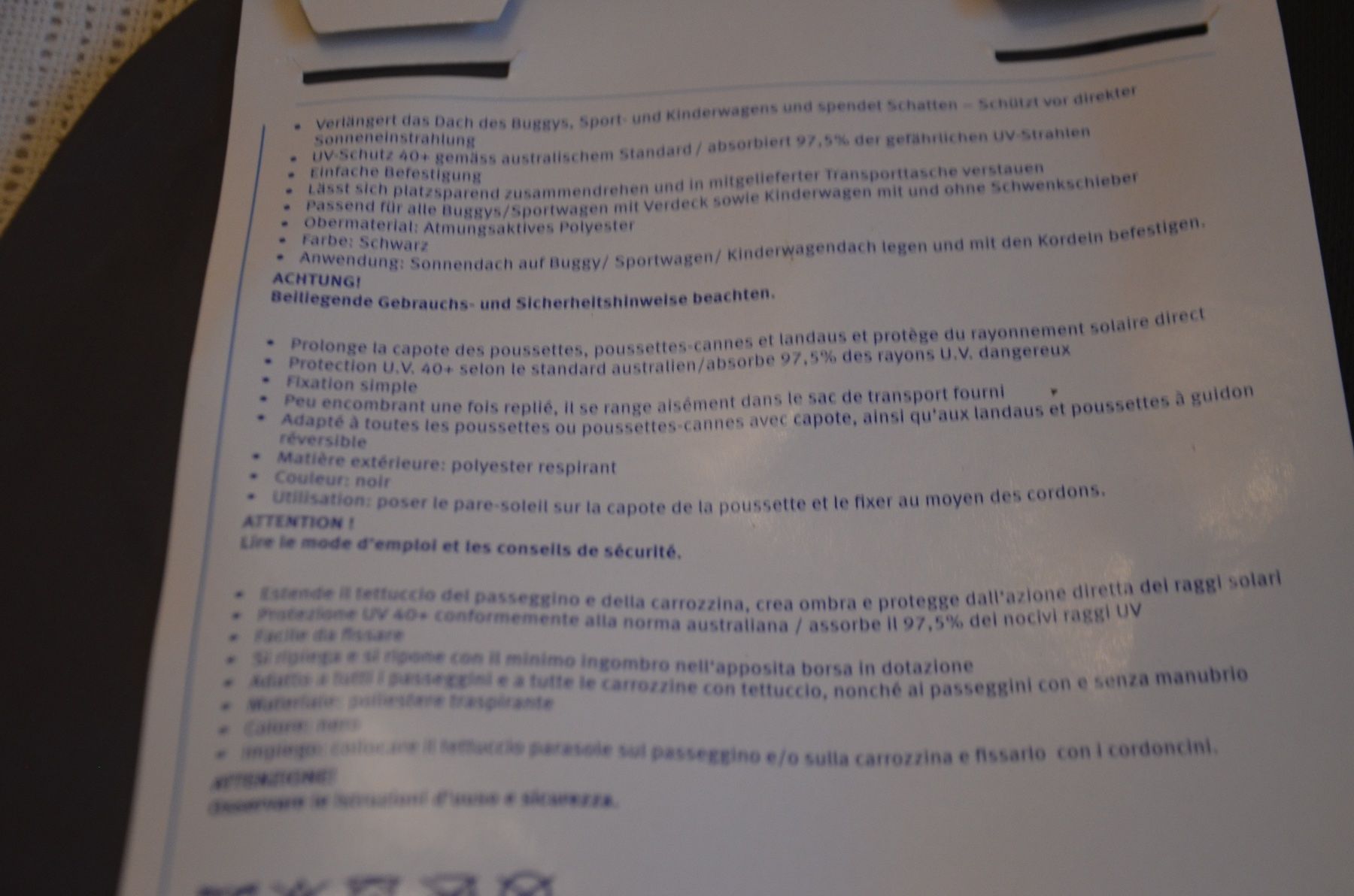 Ombrelloni: UNIVERSAL SONNENDACH NEU – Nuovo e nell'imballaggio originale da Chiasso venduto da Dolly015 1