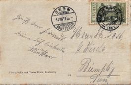1919 Ansichtskarte mit ZNr. 143