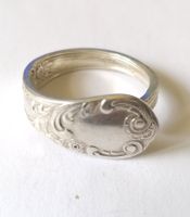 Ring aus alten Silberbesteck