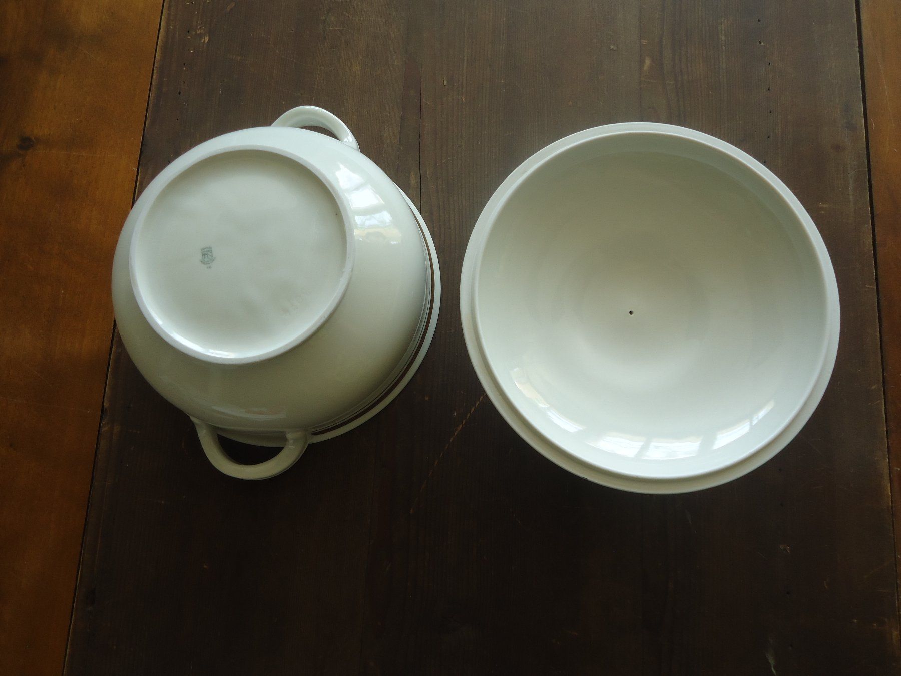 Ciotole: Soupière blanche et dorée - Langenthal – Usato da Vessy venduto da mafabe 3