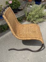 bequemer Design Gartenstuhl Korbstuhl mit Metallgestell