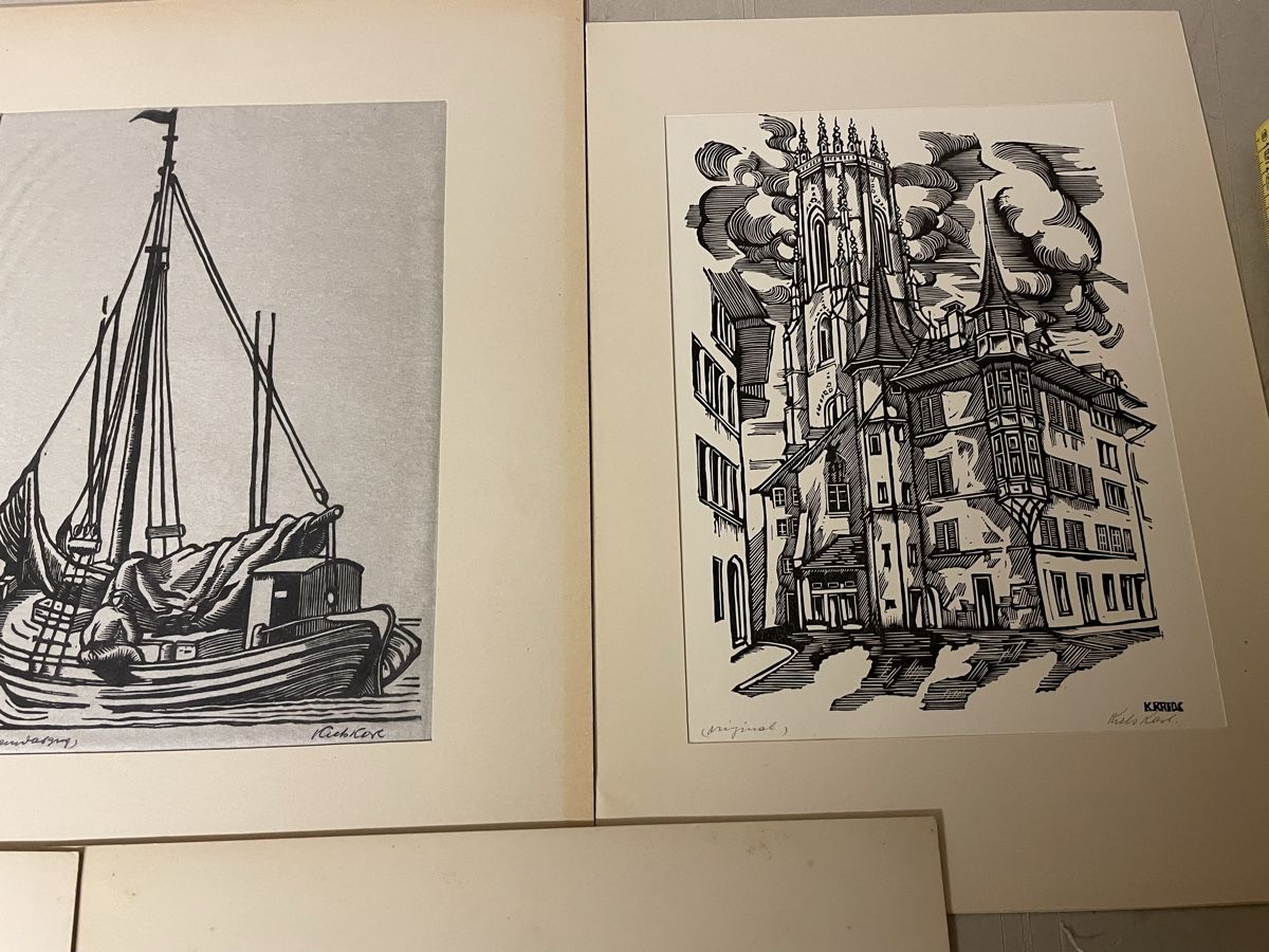 Xilografie: Karl Krebs, 5 Holzschnitte – Usato da Hindelbank venduto da chinok01 2