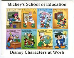 Block "Walt Disney. Micky Maus". St. Vincent