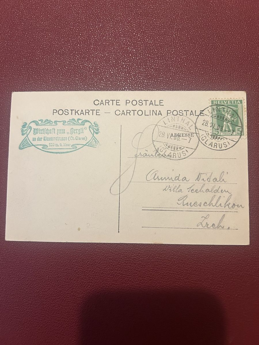 Cartes postales: Berglistüber der Fätschbachschlucht 1908 – D'occasion à Breganzona par Milesbo 1