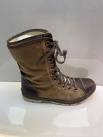 Braune Wildleder Converse high mit Frontschnürung, Gr. 42.5