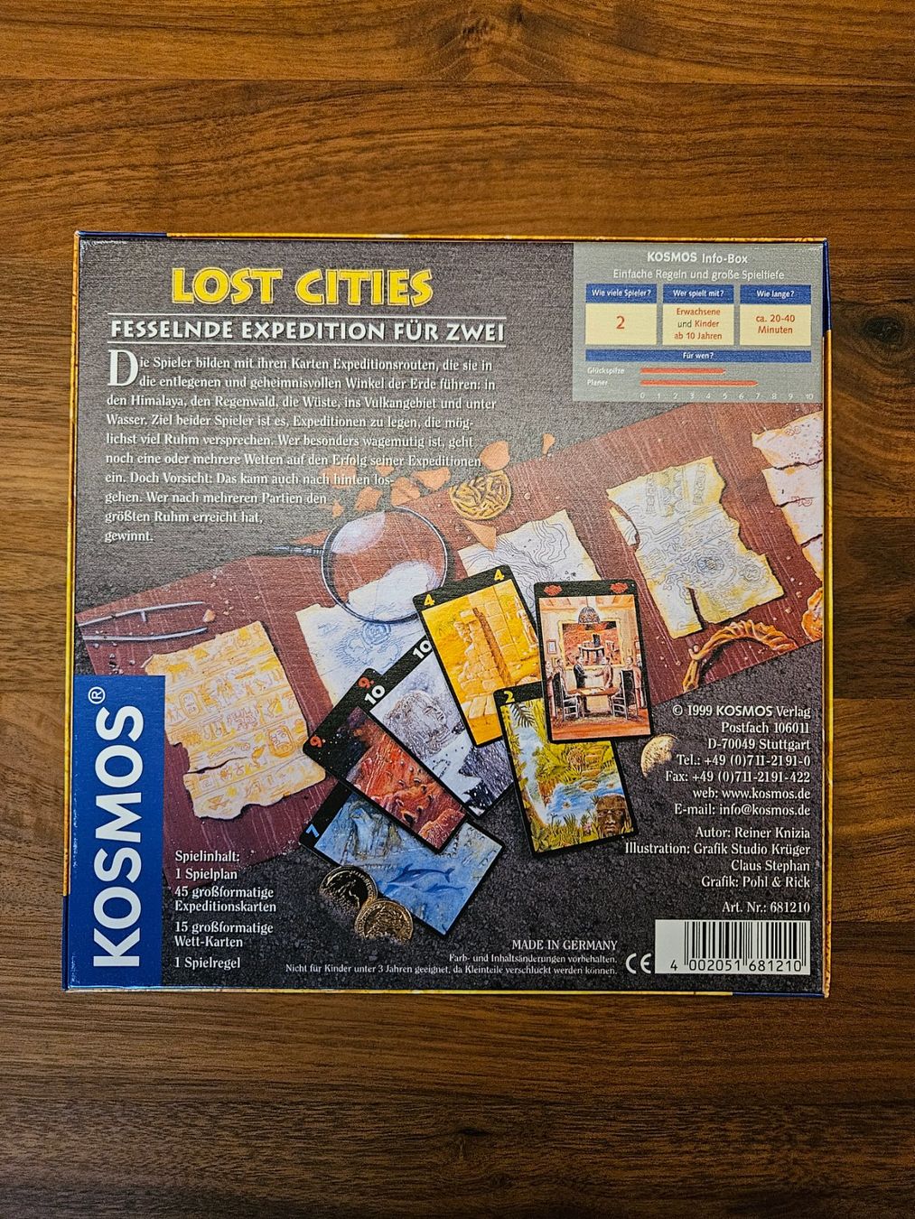 Kosmos Giochi: Spiel Lost Cities von Kosmos – Nuovo (secondo la descrizione) da Münchwilen AG venduto da pel_y9jx 1