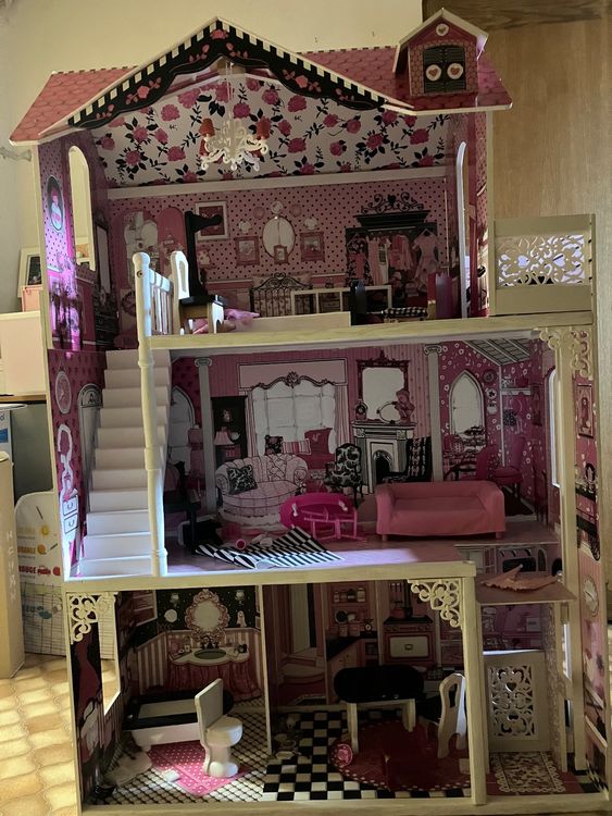 HOMASIS Maison de poupées avec Meubles & Accessoires