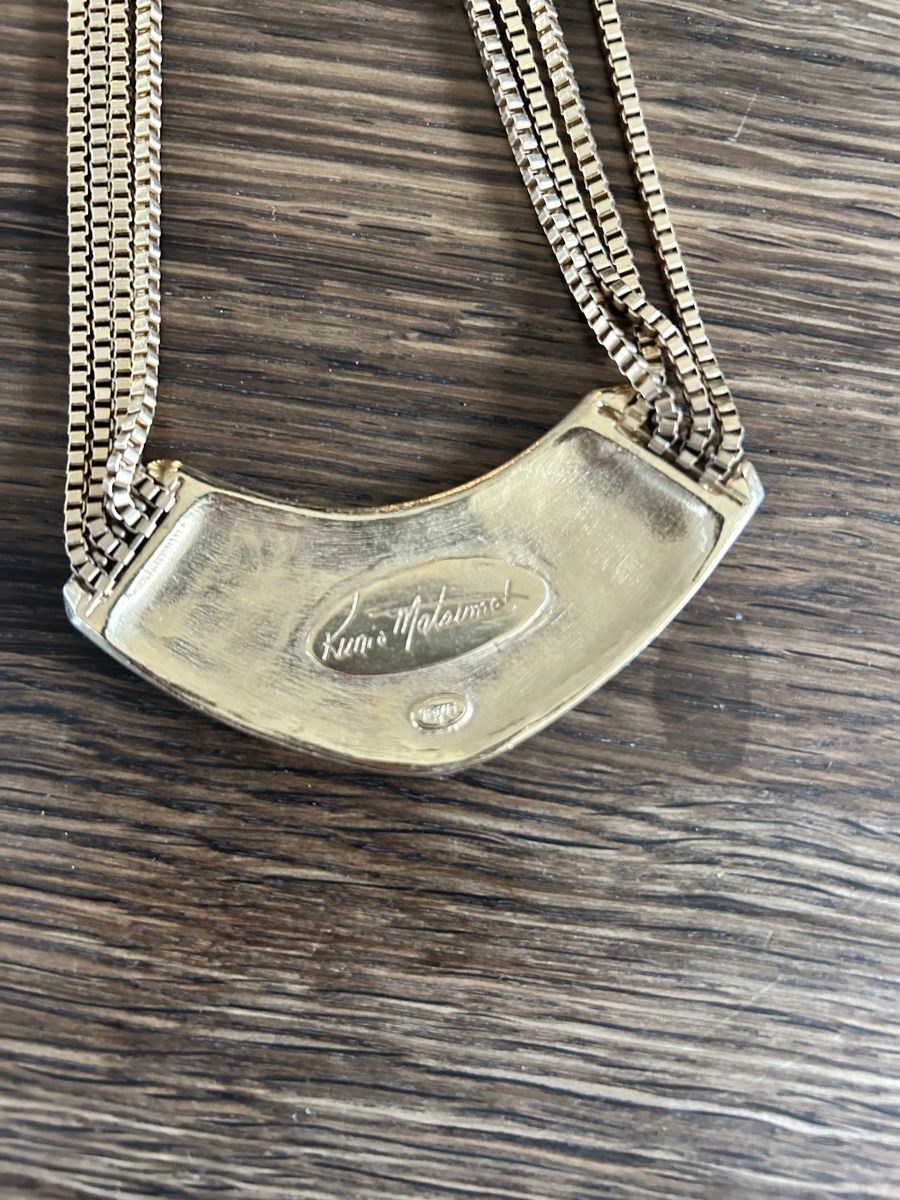 Colliers: Collier Kunio Matsumoto doré à chaînes multiples – D'occasion à Lully VD par Garance040 1