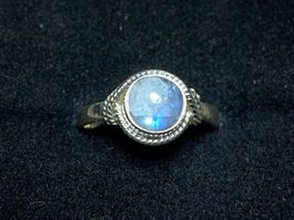 925 Silber Ring - natürlicher Mondstein