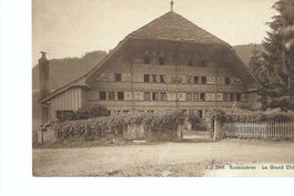 Rossinières Le Grand Chalet,  Holzhaus mit Schnitzereien