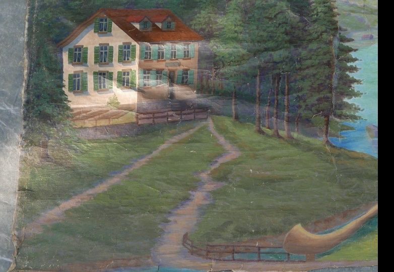 Dipinti: Seealpsee mit Rossmad ca 1900-1920 – Difettoso da Wolfhalden venduto da SecondAntique 1