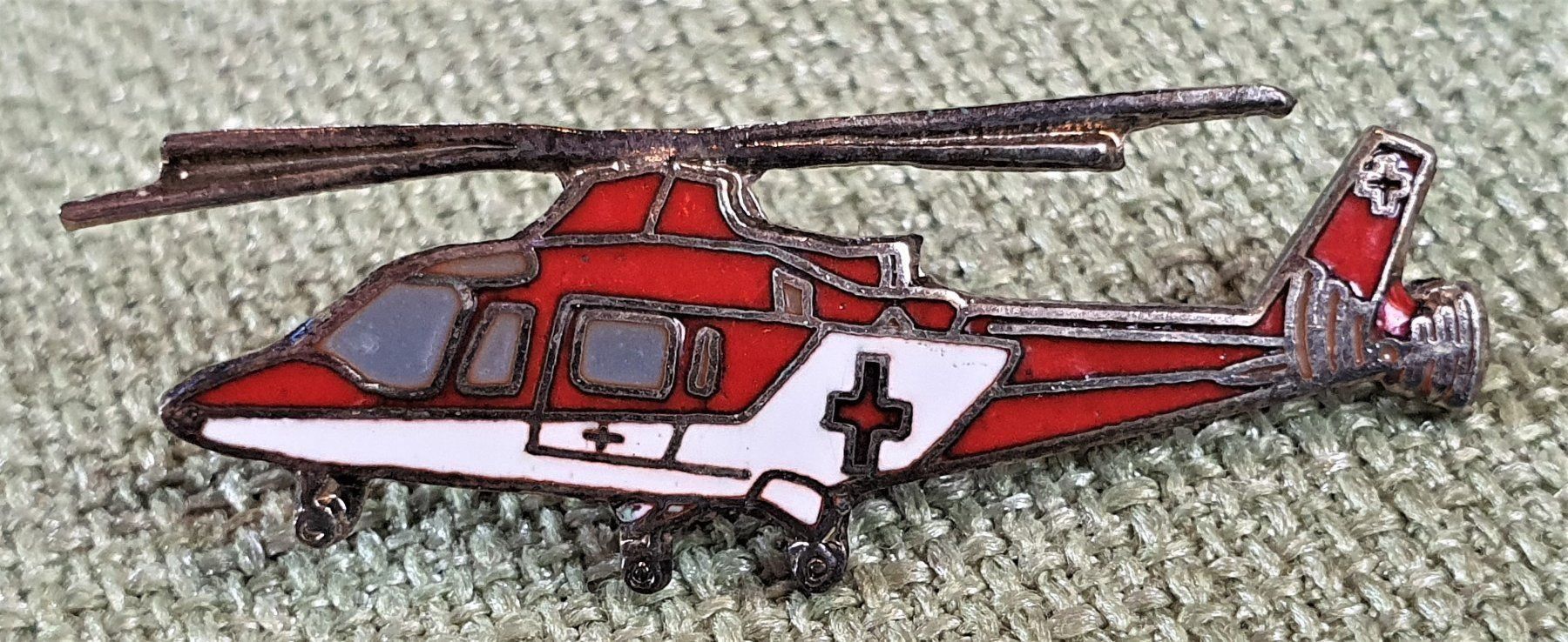 Rega Placchette & Badge: F589 - Pin Rega Helikopter Heli Schweiz – Usato da Reinach BL venduto da Boston-Verkauf