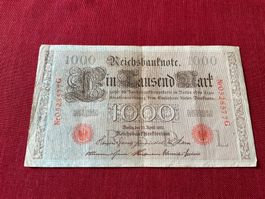 Seltenheit! Deutsche 1000-Mark-Banknote,  1910
