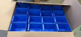 48 Stk. neue Einsatzkasten, 110 x 87 x 137 mm, blau