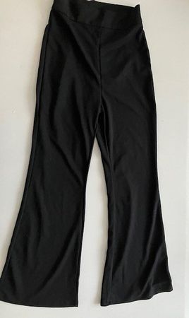 Pantalon noir évasé taille haute -T.M