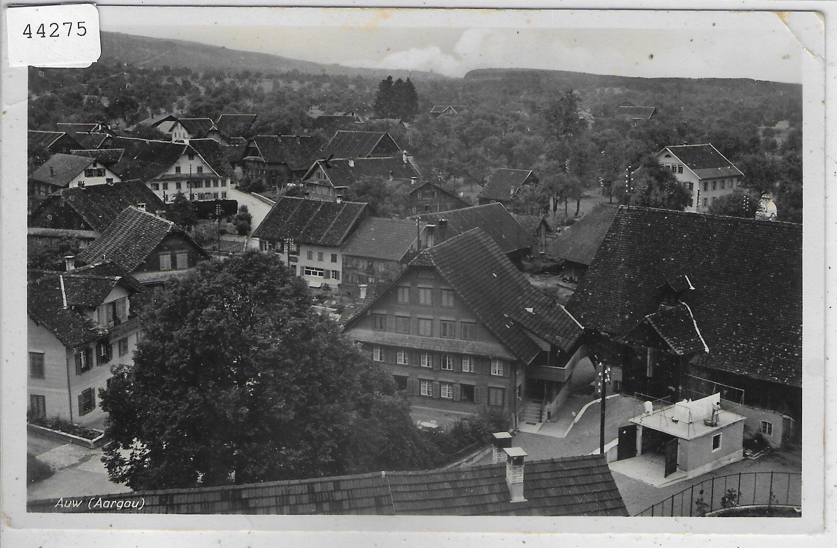 Cartoline postali: Über den Dächern von Auw (Aargau) – Usato da Ettingen venduto da Kartenplanet