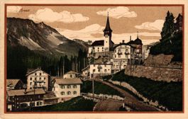 Arosa. Gasthaus Central und das Touristen Hotel