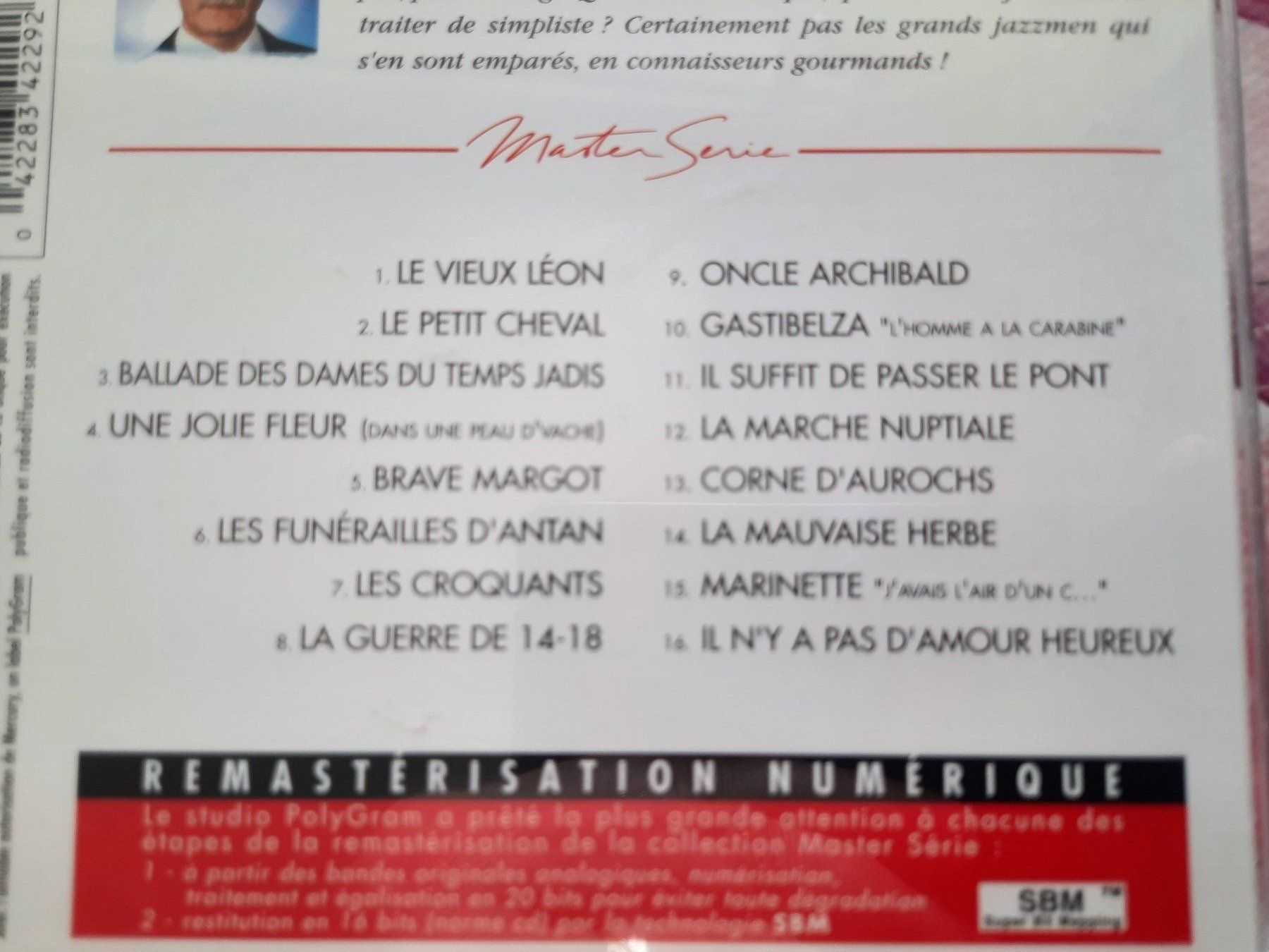 CDs: CD Master Série - Georges Brassens volume 2 – Gebraucht aus Pully von bro_n52j 2
