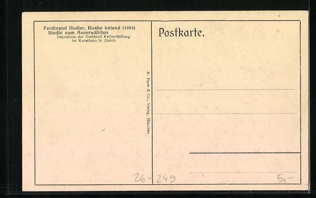 Ansichtskarten: Ferdinand Hodler: Knabe kniend, Studie z – Gebraucht aus Berlin von bartko-reher 1