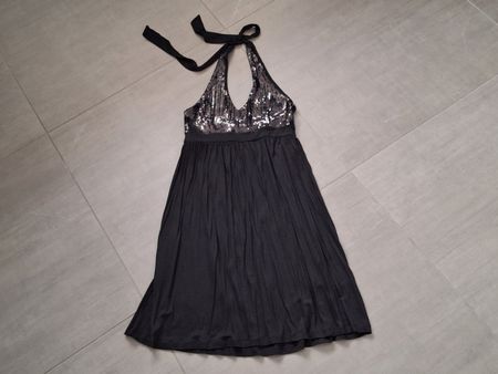 Schwarzes H&M Pailletten-Top Gr. 36