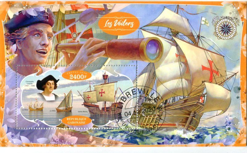 Tous les timbres: Block "Schiffe. Kolumbus". Gabun – Neuf avec emballage d'origine à Basel par Butsch5