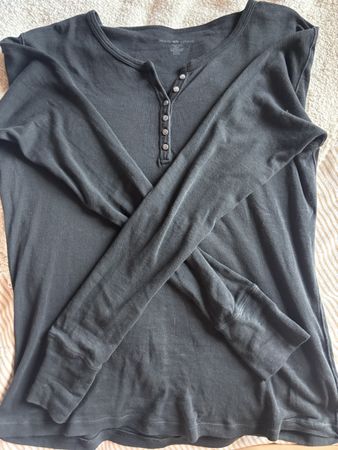Brandy Melville Onesize Schwarz Henley Langarm