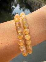 2 Stk. 6mm Golden Rutilquarz Armband, Stretch
