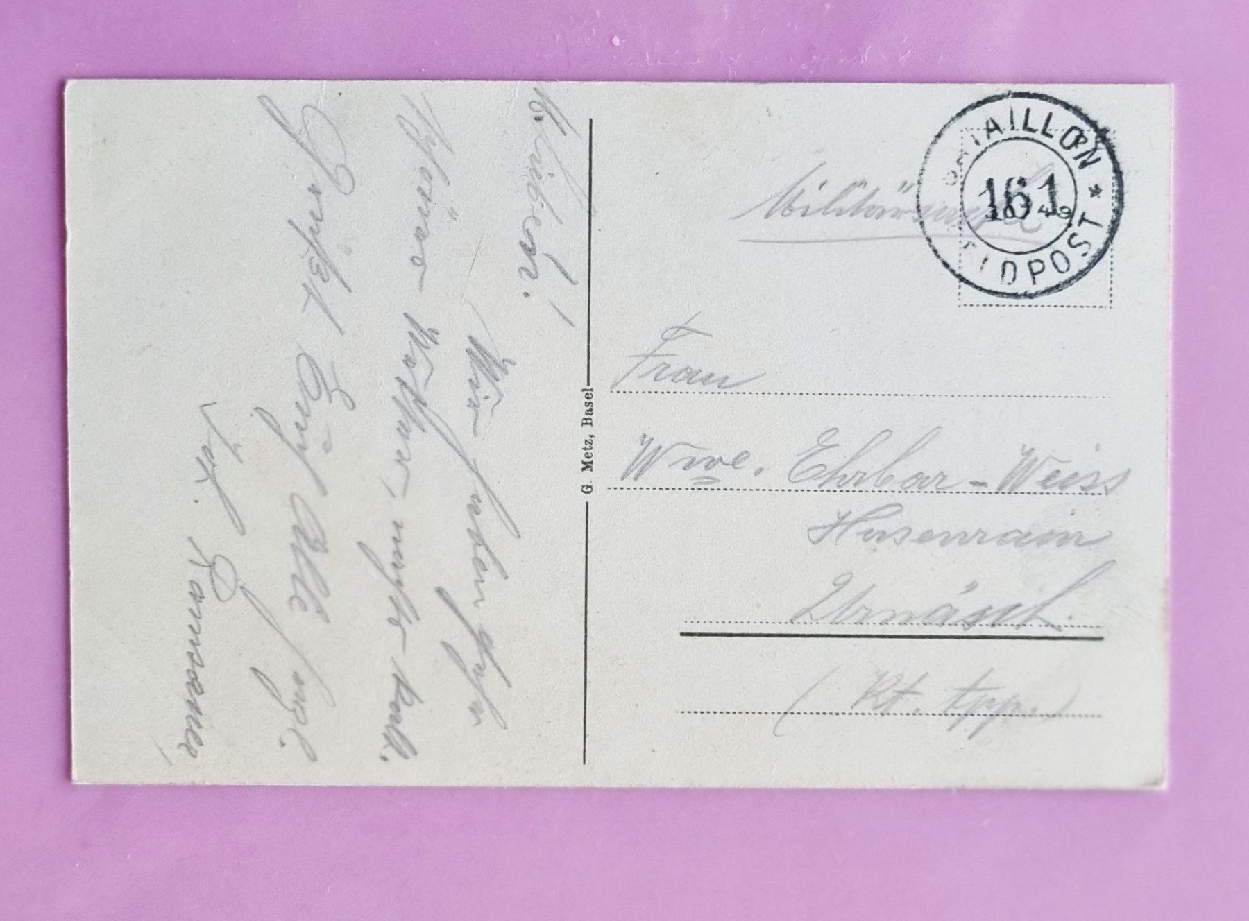 Cartoline postali: Liestal - Kaserne - Feldpost Bat 161 – Usato da Rothrist venduto da RROENK 1