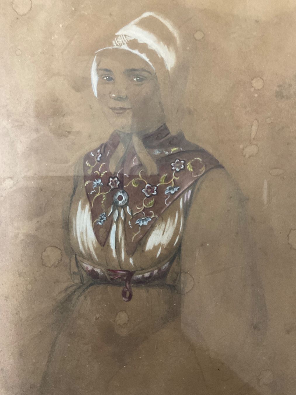 Gemälde: Trachtenmädchen, Original – Gebraucht aus Bern von vielerart 1