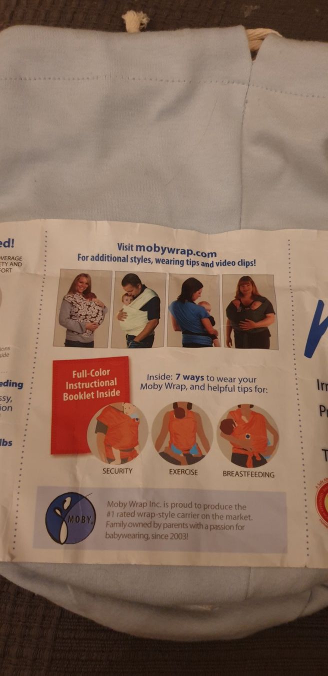 Moby Wrap Porte-bébés ventraux & dorsaux: Elastisches Tragetuch MOBY Wrap – D'occasion à Buchs AG par Naila.Keinath 1