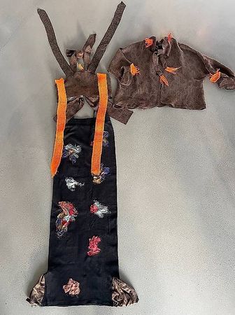 Hexe Kostum 4teilig Halloween Gr. 152 inkl. originellem Hut