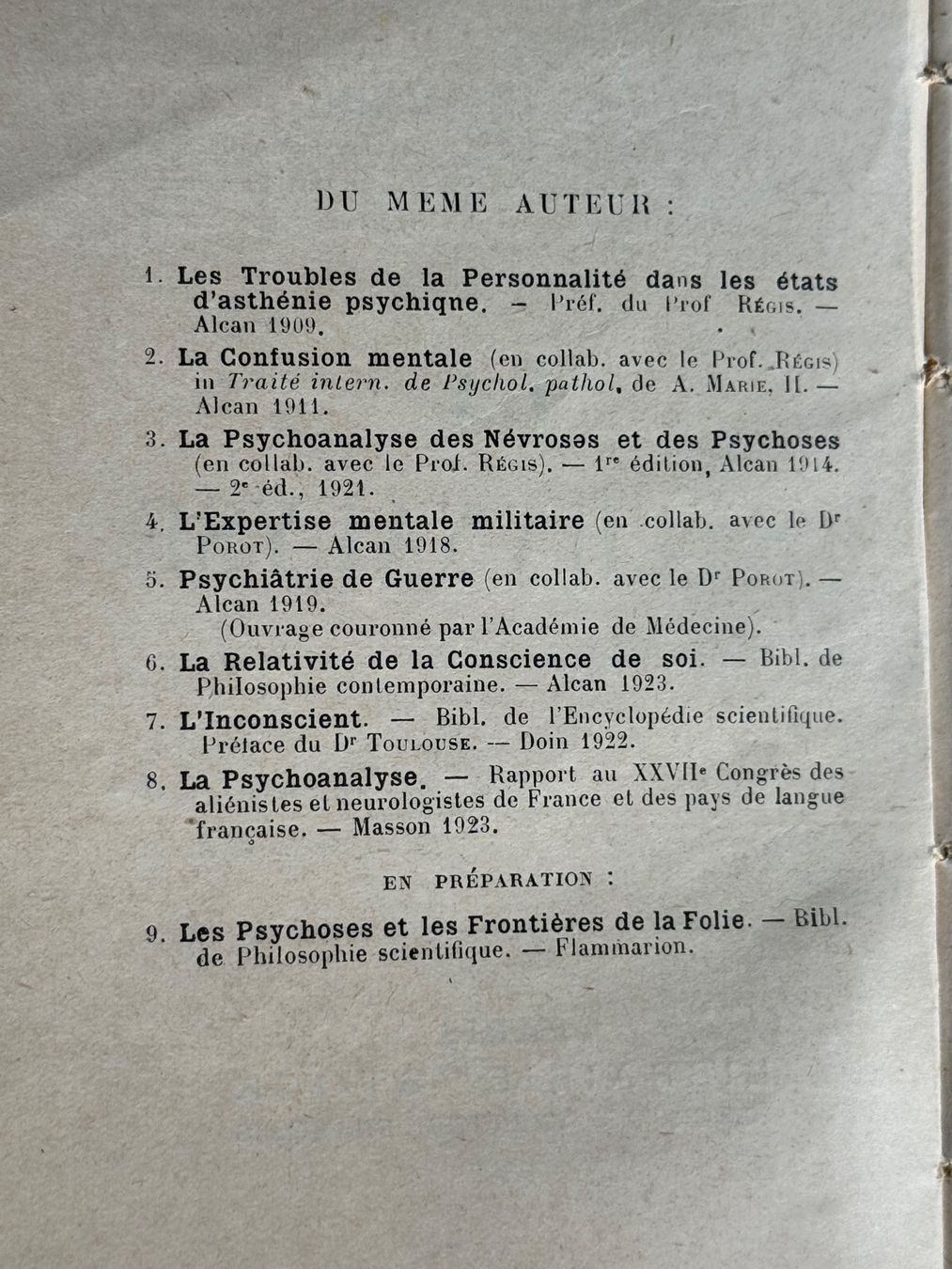 Libri: La Psychanalyse Freud 1924 Paris – Usato da Itingen venduto da uhu777 4