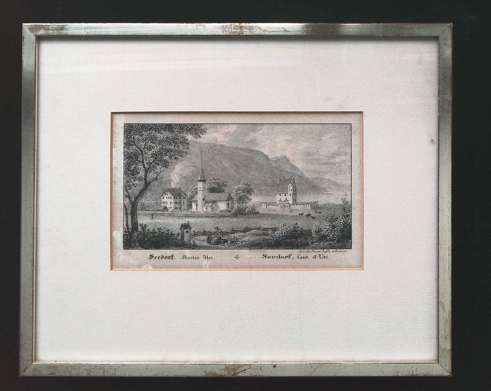 Stiche: Seedorf  Lithographie von Egli 1837 – Gebraucht aus Rafz von Helvet32 1