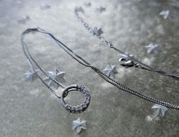 Halskette Silber 925, Anhänger mit Zirkonia 