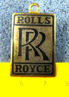 RR ROLLS ROYCE ANHÄNGER MIT ÖSE OLDI VINTAGE ENAMEL ENGLAND