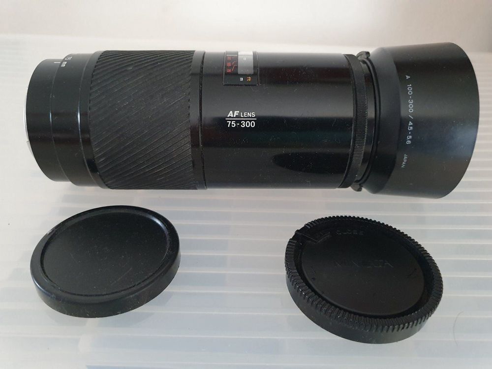 Objectif Minolta 75-300mm F/4.5-5.6 'Big Beercan' - Monture Minolta/Sony A, Occasion