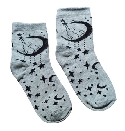 Socken Katze/Monde/Sterne