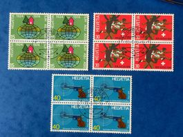 CH1974 - Zu 548-550 - bloc 4 obli - Basel  30.01.1974