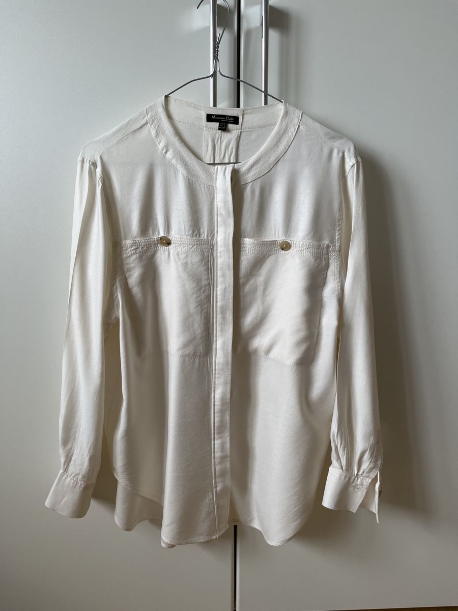 Massimo Dutti Camicette: Massimo Dutti Bluse, Gr. 34, Vanille farbig – Usato da Zürich venduto da Kleanthy