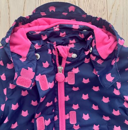 Regenjacke mit Katzenmotiv Gr. 86/92 - sehr guter Zustand!