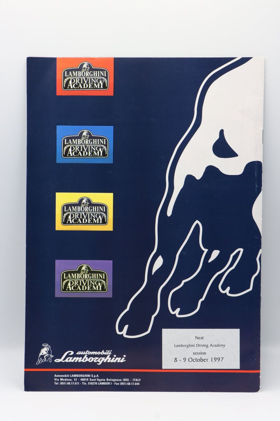 Lamborghini Dokumente: Lamborghini Driving Academy 1997 Prospekt – Gebraucht aus Bühl b.Aarberg von Collectorpassions 1