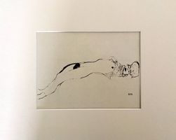 Gustav Klimt Studie zu "Hetären Gesprächen"  Druck