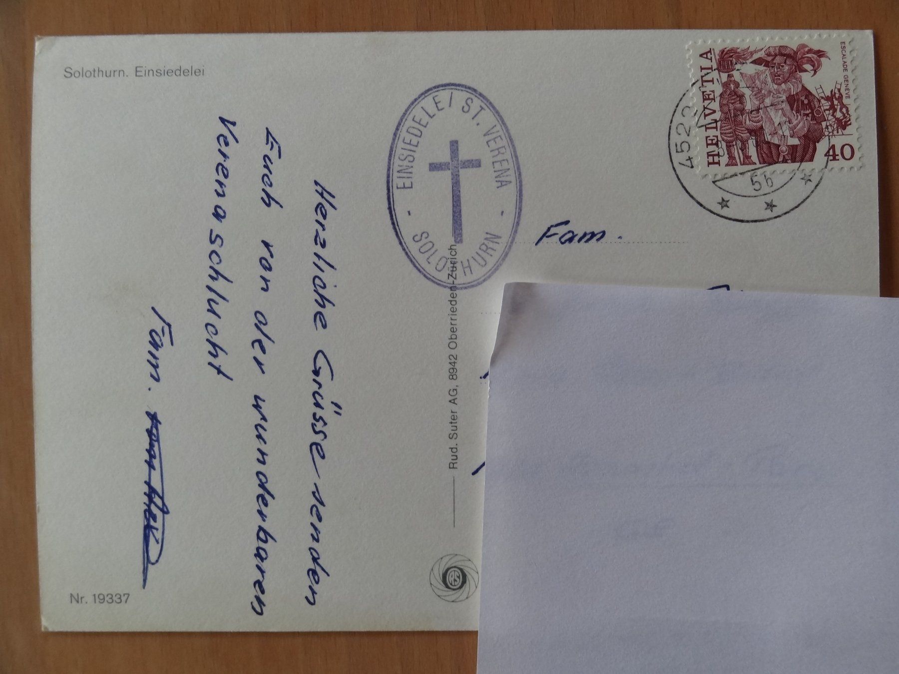 Cartoline postali: Einsiedelei - SO - 1980 – Usato da St Léonard venduto da Riglin 1