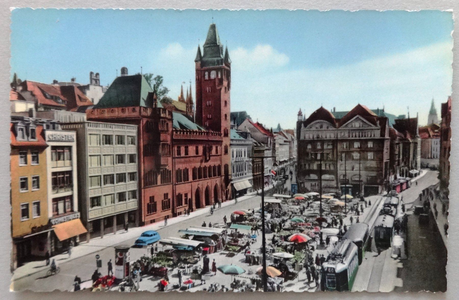 Ansichtskarten: Basel - Marktplatz – Gebraucht aus Fétigny von Billy2miny