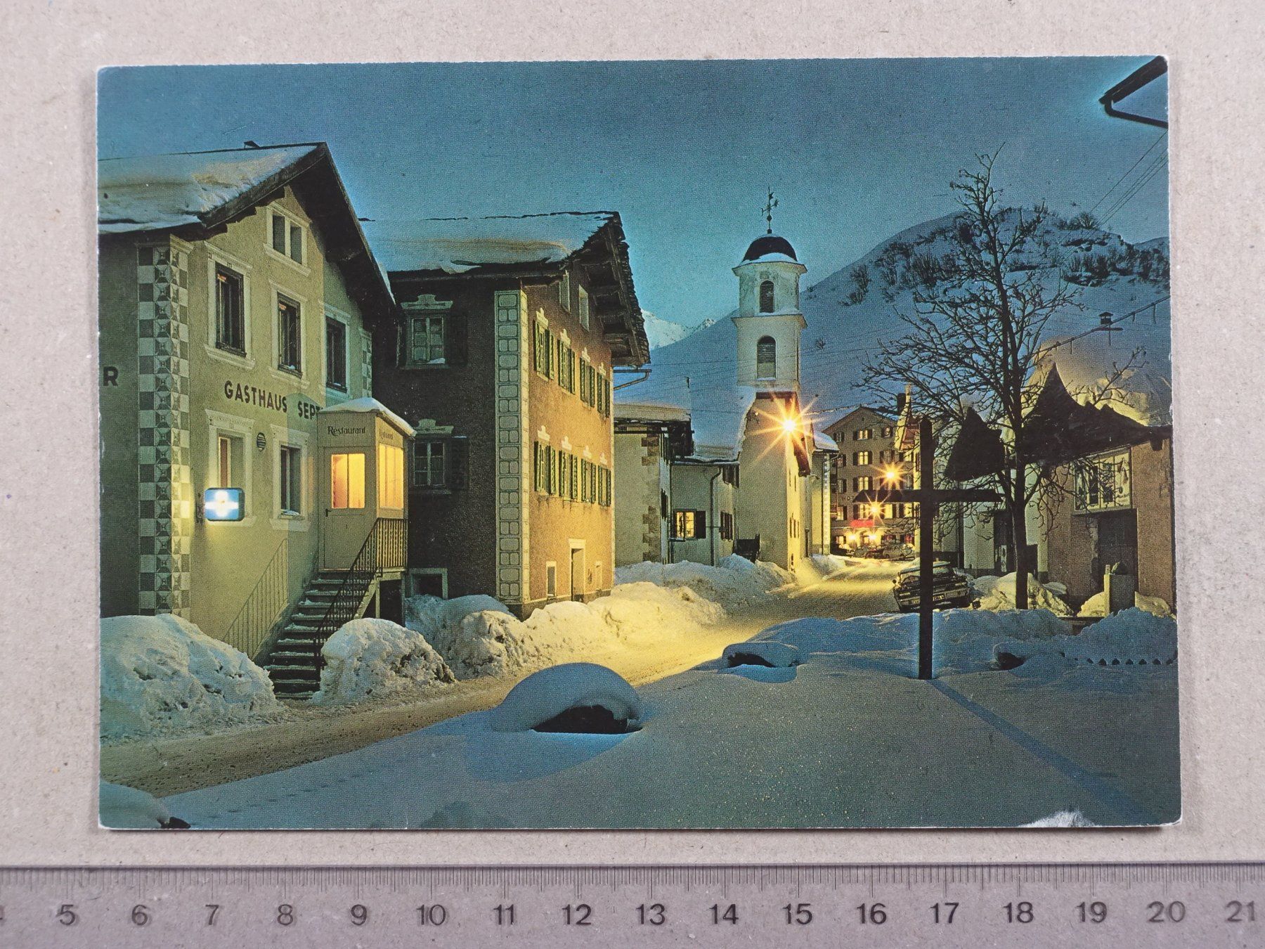 Cartoline postali: Bivio, Julierpass, Abend, 2001 – Usato da Lenzburg venduto da fh1