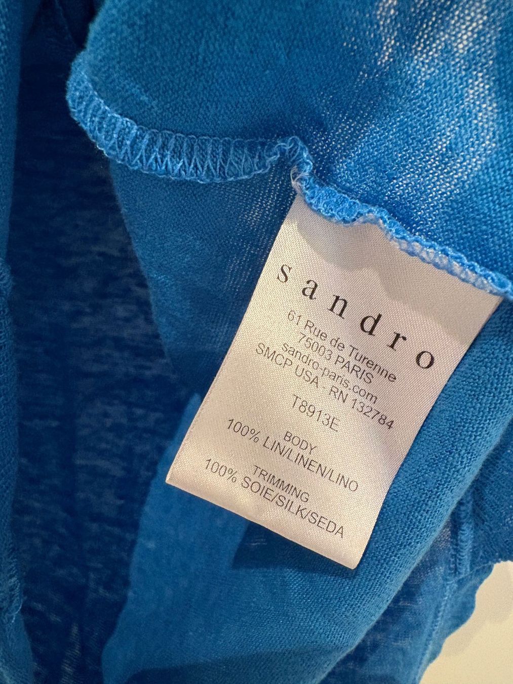 Sandro Top: SANDRO Top Linen & Silk - Size 2 (EU 38) – Usato da Muzzano venduto da Sidney_3 2