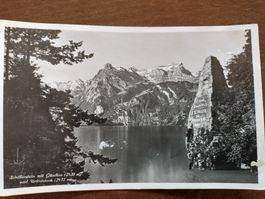 Alte Postkarte: Schillerstein, Vierwaldstättersee 40er Jahre