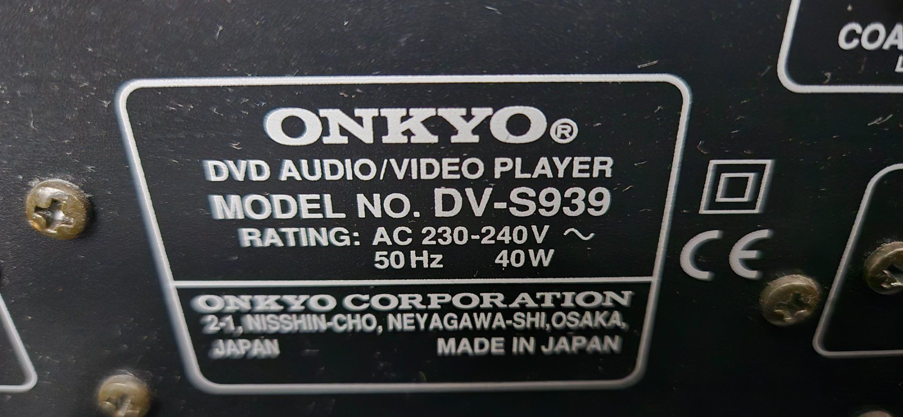 Onkyo Lettore multimediale & Streamer: ONKYO INTEGRA DV-S939 – Usato da Frauenfeld venduto da CP1 5