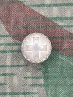  Uniformknopf Ord. 1898 für Offiziere, 14.7 mm, Silber, AGRU