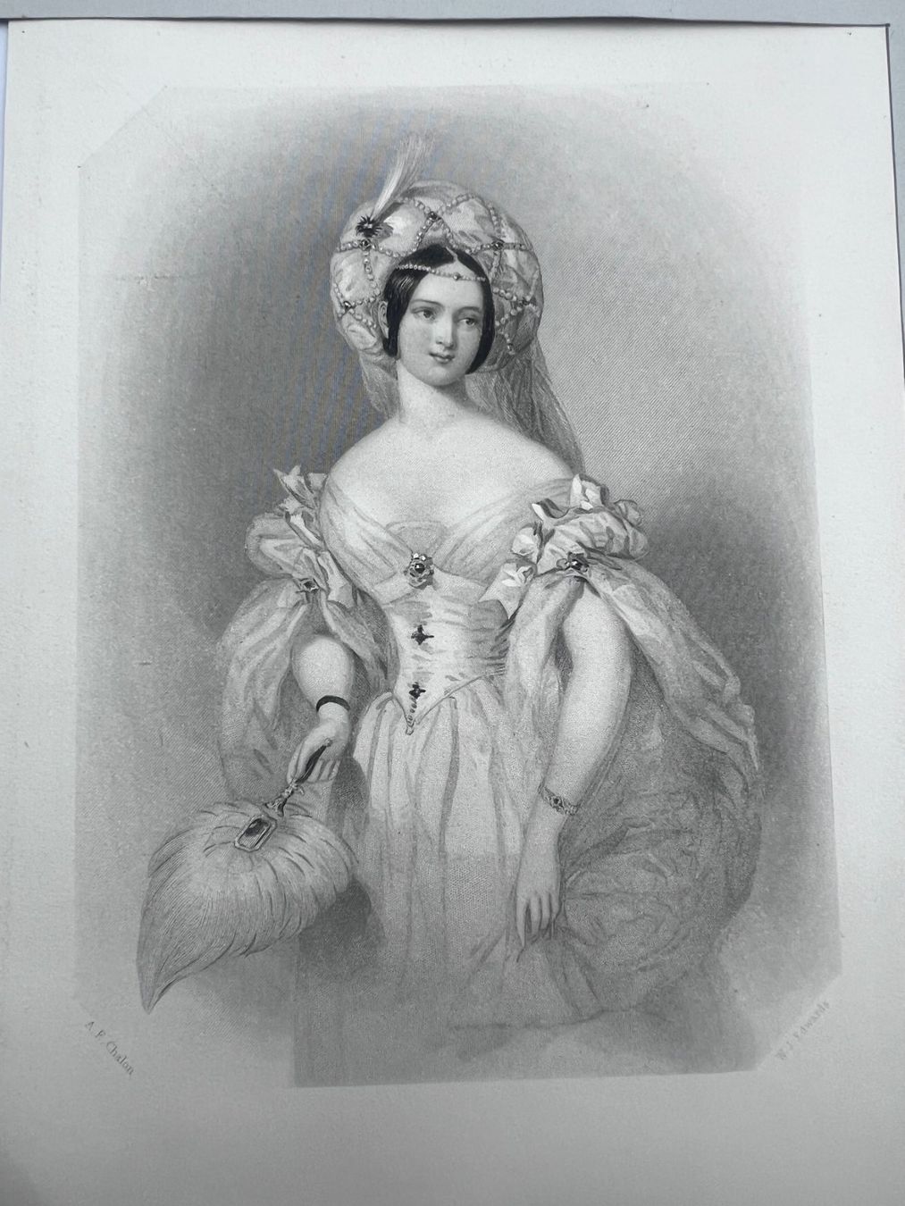 Incisioni: Gravure ancienne, Dame à l'éventail. – Usato da Savigny venduto da ron_q529 1